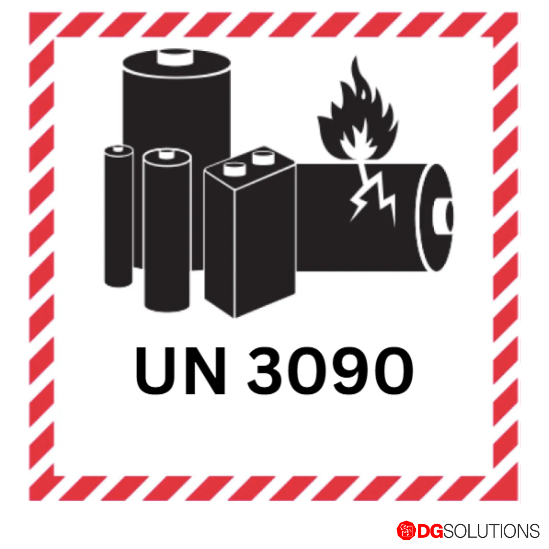 UN3090 Lithium Battery Mark Labels – 100mm x 100mm | Roll of 500