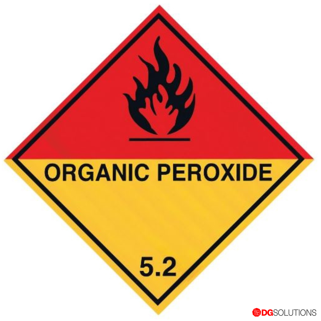 Class 5.2 Organic Peroxide Labels – Roll of 500 | DG Solutions Australia