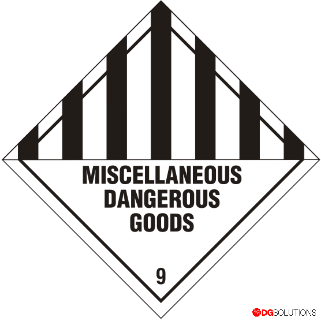 Class 9 Miscellaneous DG Container Label – Compliant Placard – DG ...